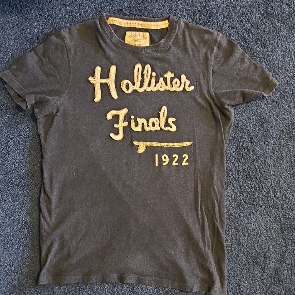 Hollister Vintage Navy Blue Short Sleeve Tee Casual Crew Neck